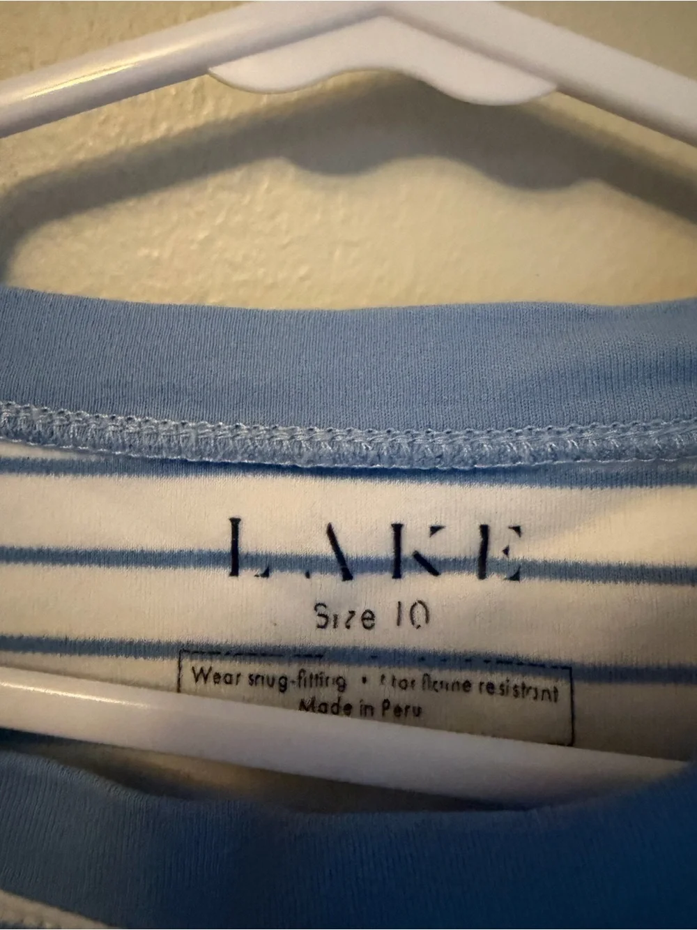 Lake Long Sleeve Striped Blue Pajama Set